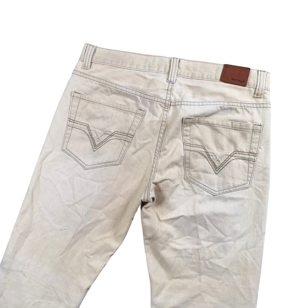 Red Camel Mens Original Straight Tan Khaki Jeans 33x29 Western Streetwear‎ Denim